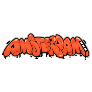 Amsterdam Graffiti Lettering Netherlands Sticker