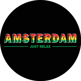 Amsterdam, Just Relax, Typography Sticker