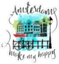 Amsterdam Make My Happy Sticker