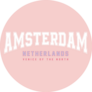 Amsterdam Netherlands Typography Slogan Sticker