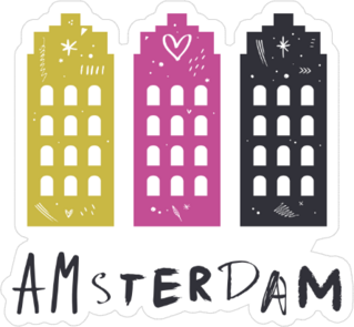 Amsterdam Postcard Sticker