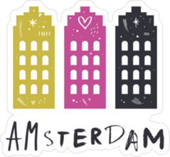 Amsterdam Postcard Sticker