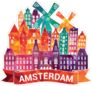 Amsterdam Skyline Sticker