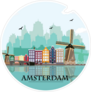 Amsterdam Water View Sticker