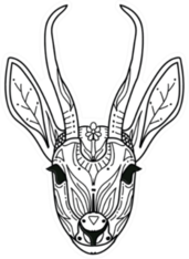 An Abstract Illustration Of An Antelope Sticker