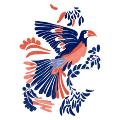 An Exotic, Paisley, Tropical Toucan Sticker