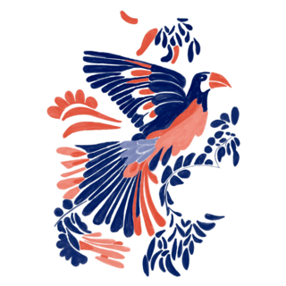 An Exotic, Paisley, Tropical Toucan Sticker