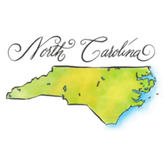 An Illustrated Map Of North Carolina Sticker