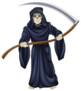 An Illustration Of A Grim Reaper Death Character Sticker