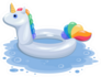 An Inflatable Pool Ring Shaped Like A White Unicorn Sticker