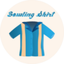 An Isolated Bowling Shirt Sticker