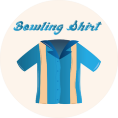 An Isolated Bowling Shirt Sticker