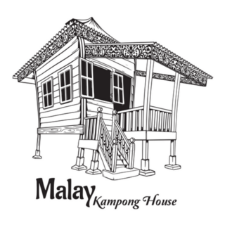An Outline Of A Malay Traditional House Sticker