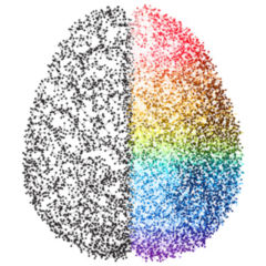 Analytical VS Creativity Molecular Brain Sticker