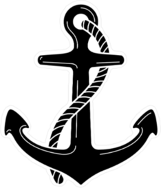 Anchor and Rope Sticker