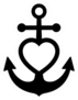 Anchor Heart Icon Sticker