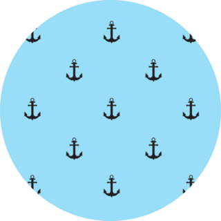 Anchor Pattern In Blue Sticker
