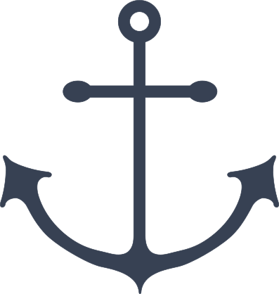 Anchor With Long Wide Hooks Sticker