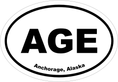 Anchorage, Alaska Oval Stickers