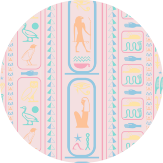 Ancient Egypt Hieroglyphic Language Symbols Sticker