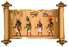 Ancient Egypt Papyrus Scroll Cartoon Sticker