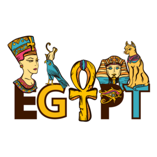 Ancient Egypt Tattoo Typography Sticker