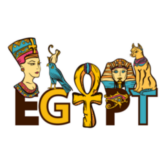 Ancient Egypt Tattoo Typography Sticker