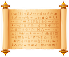 ancient  Egyptian Papyrus With Hieroglyphs Sticker
