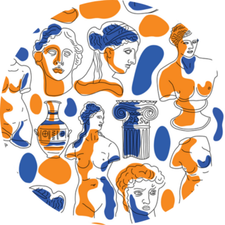 Ancient Greece And Rome Ancient Abstract Pattern Sticker