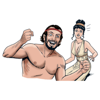 Ancient Greece - Happy Characters Illustration Sticker