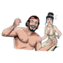 Ancient Greece - Happy Characters Illustration Sticker