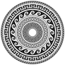 Ancient Greek Round Key Pattern Sticker