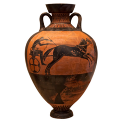 Ancient Greek Vase Depicting A Chariot Sticker