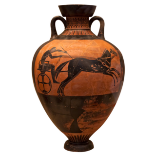 Ancient Greek Vase Depicting A Chariot Sticker