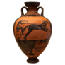 Ancient Greek Vase Depicting A Chariot Sticker