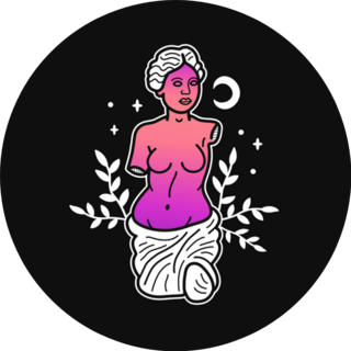 Ancient Greek Venus Gradient Statue Illustration Sticker