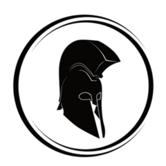 Ancient Greek War Helmet Silhouette Sticker