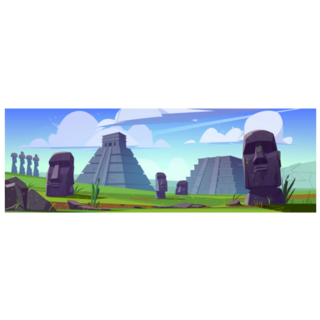 Ancient Mayan Pyramids On Easter Island Chile Sticker