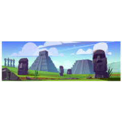 Ancient Mayan Pyramids On Easter Island Chile Sticker