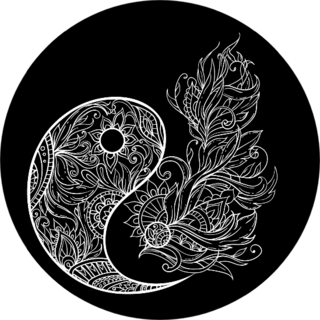 Ancient Symbol Of Yin-yang In Ethnic Tracery Patterns Sticker