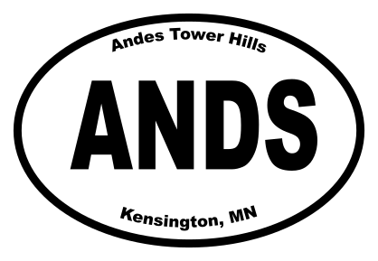 Andes Tower Hills Oval Sticker