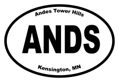 Andes Tower Hills Oval Sticker