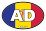 Andorra AD Flag Oval Sticker