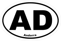 Andorra Ad Oval Sticker