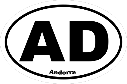 Andorra Ad Oval Sticker