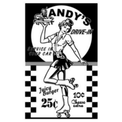 Andys Drive Thru 1950s Poster Sticker