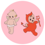 Angel And Devil Baby Sticker
