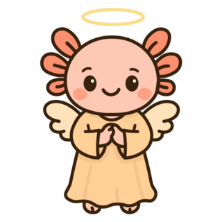 Angel Axolotl Sticker