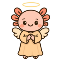 Angel Axolotl Sticker