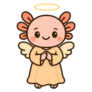Angel Axolotl Sticker